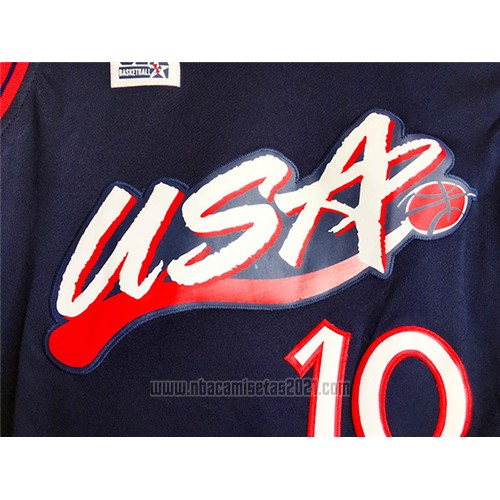 Camiseta USA 1996 Reggie Miller #10 Negro